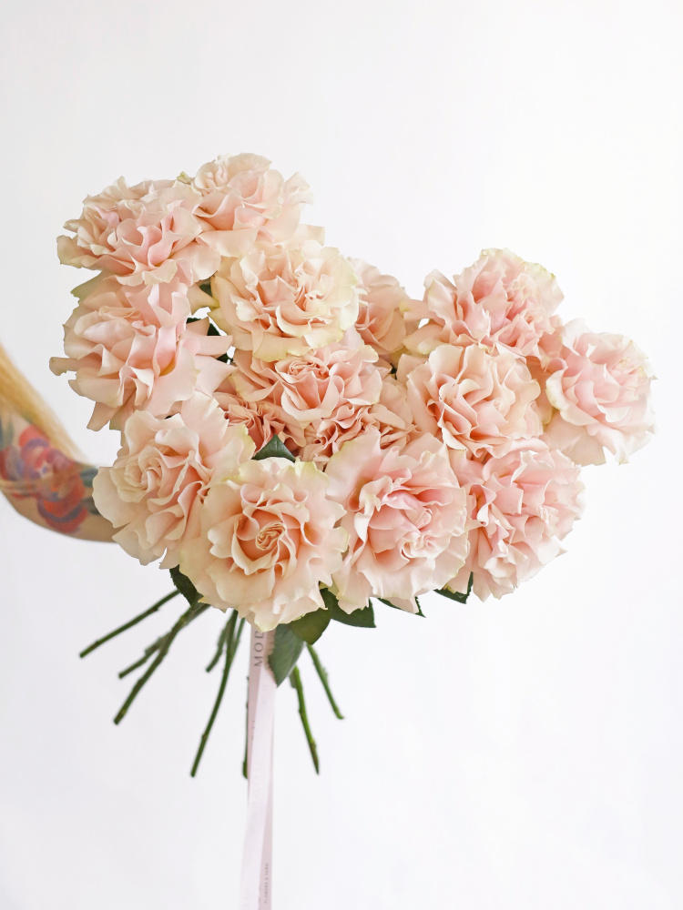 БУКЕТ 15 ФРАНЦУЗСКИХ РОЗА PINK MONDIAL