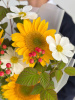 БУКЕТ С ПОДСОЛНУХАМИ И КОСМЕЕЙ